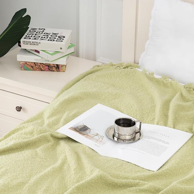 Gealaek Sage Green Throw Blanket Lightweight Fuzzy Soft Cozy Decorative Blankets - Image 6