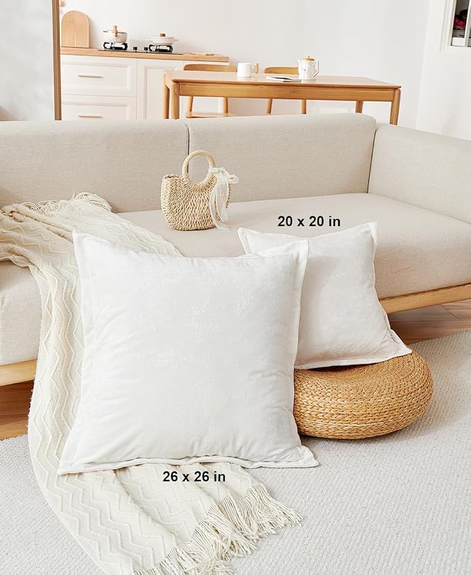 Luxurious Velvet Throw Pillow Covers 20x20 Set of 2 Decorative Pillow Covers - Image 4