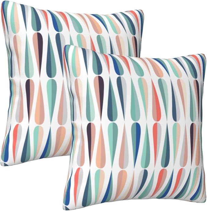 bassyil Mid Century Retro Drop Throw Pillow Covers Decorative Linen Pillow - Image 7