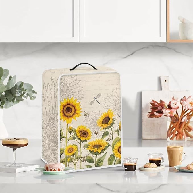 Mumeson Sunflower Coffee Maker Cover Dustproof Waterproof Fabric Small Kitchen - Image 2