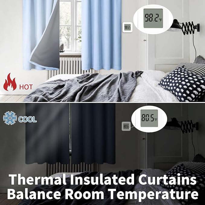 BGment Blackout Curtains for Bedroom 2 Panels Set, 100% Black Out Bedroom - Image 4