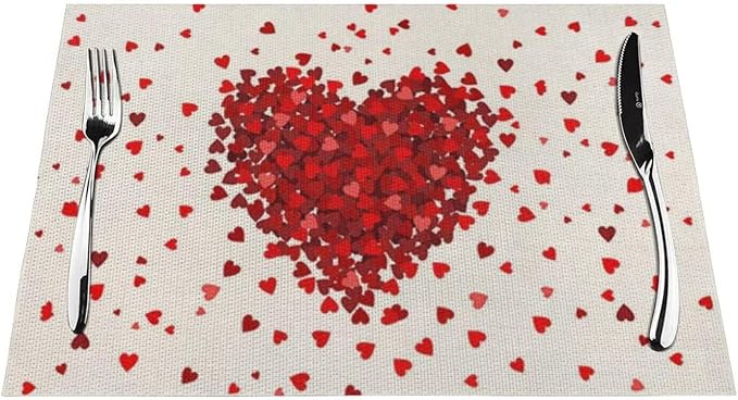 Happy Valentines Day Placemats Set of 4 - Image 2
