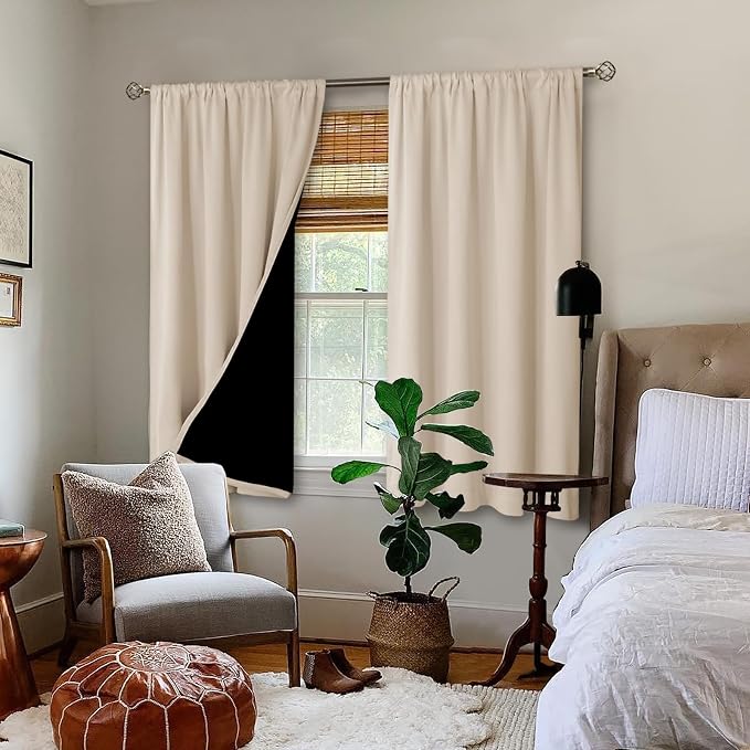 BGment Short Blackout Curtains for Bedroom, Thermal Insulated Full Room - Image 2
