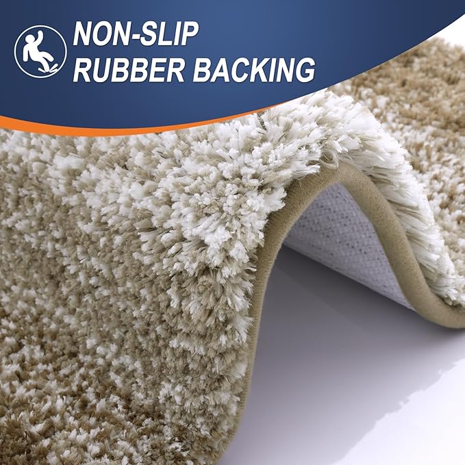 OLANLY Bathroom Rugs Mat 24x16, Extra Soft Absorbent Microfiber Bath Rugs - Image 5