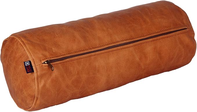 Neck Roll Pillow Cushion Cover, 16x5 Inch Full Moon Round Bolster Pillow Case - Image 2