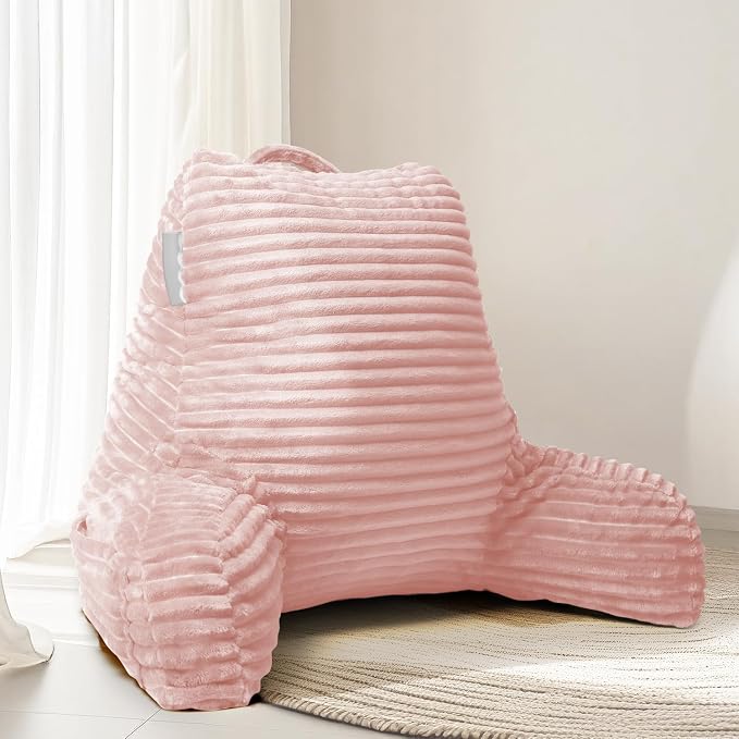Hearth & Harbor Reading Pillow for Bed Adult – Back Pillow for Sitting in Bed by HearthHarbor