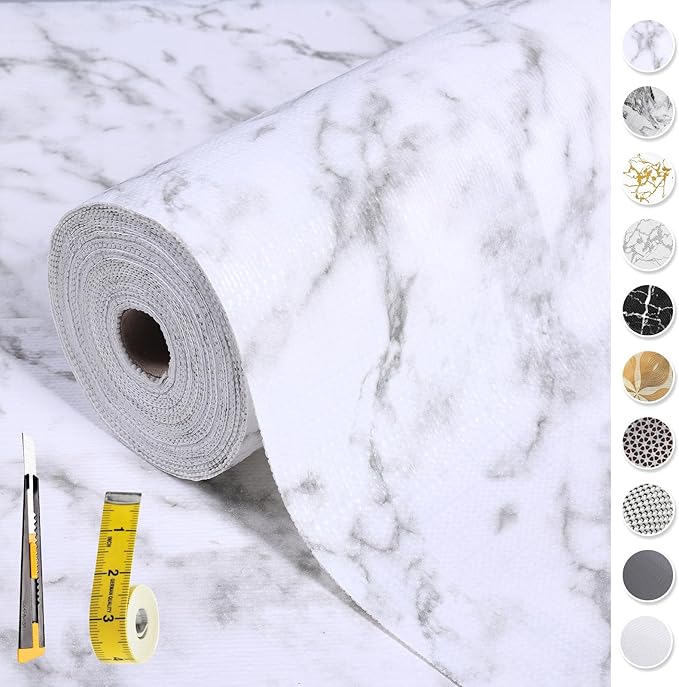 Drawer and Shelf Liner for Kitchen Cabinet: 12 in X 49.21Ft Non Slip Waterproof by Kimhan