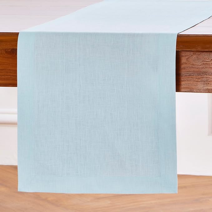 Solino Home Linen Ice Water Table Runner 60 Inches - Image 2