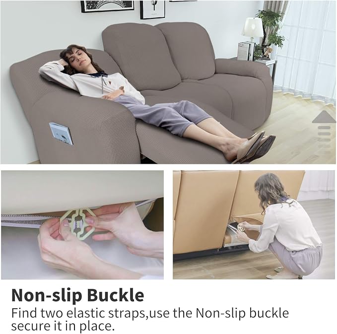 Easy-Going 8 Pieces Recliner Sofa Stretch Sofa Slipcover Sofa Cover Furniture - Image 3