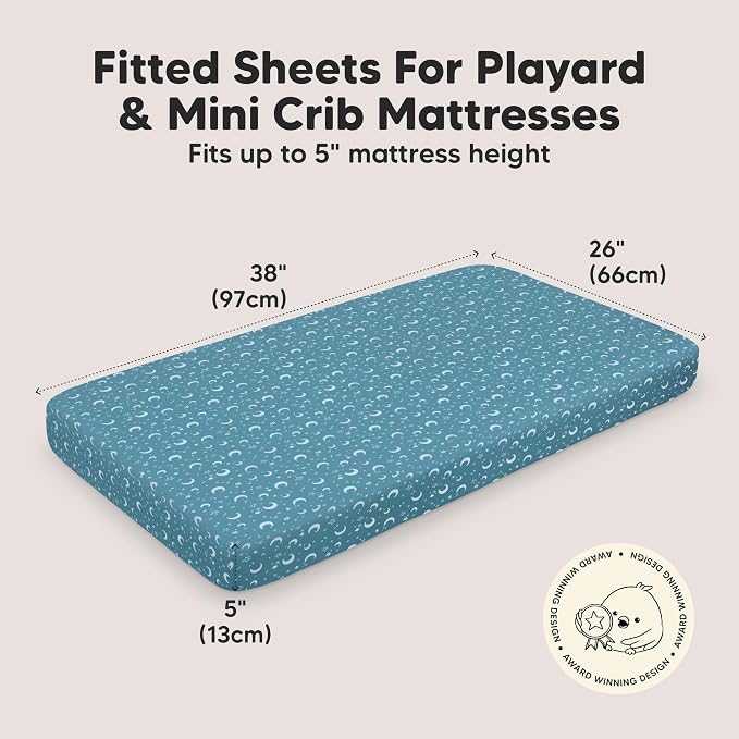2-Pack Mini Crib Sheets Fitted - Image 3