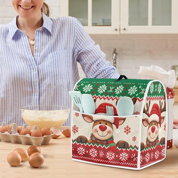 Christmas Stand Mixer Cover 4.5-5 Quart Kitchen Mixer Cover Washable Food - Image 2