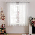 MIULEE 2 Panels Solid Color Sheer Window Curtains Elegant Window Voile by MIULEE