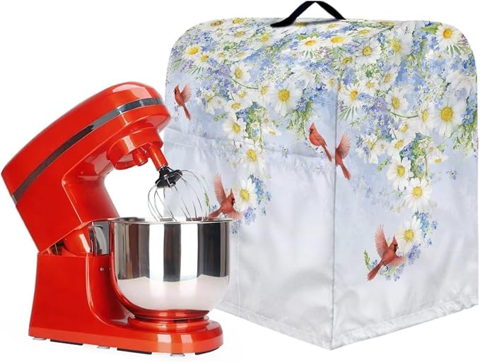 Cardinal Bird with Flower Mixer Dust Covers 4.5-5 Quart Stand Mixer Covers - Image 3
