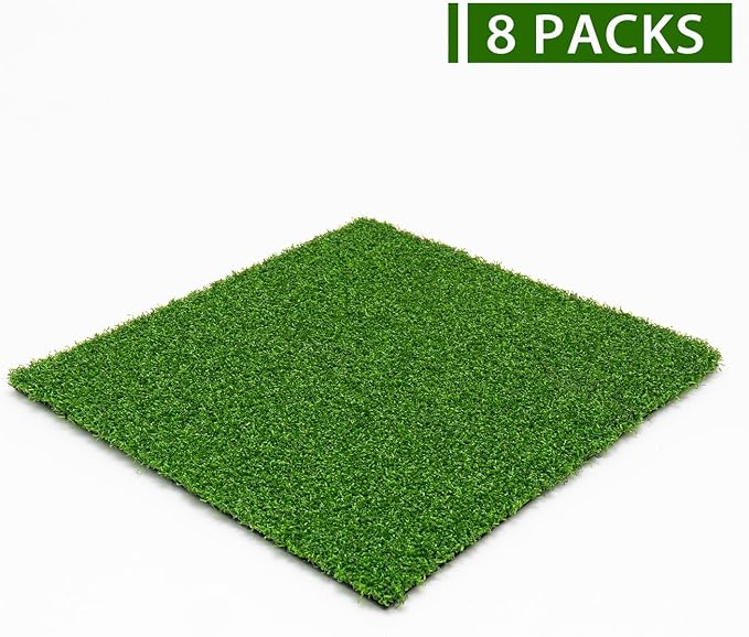 Artificial Turf Tiles 12X12 in, 0.6 in Thick, Fake Grass Patch Indoor Outdoor - Image 7