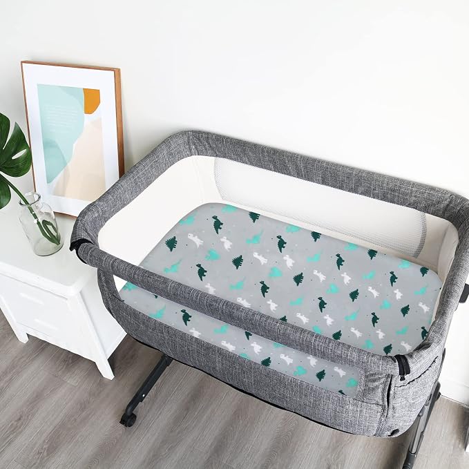 Bassinet Sheet 4 Pack for Baby Boys or Girls, Bassinet Sheets Ultra Soft - Image 3
