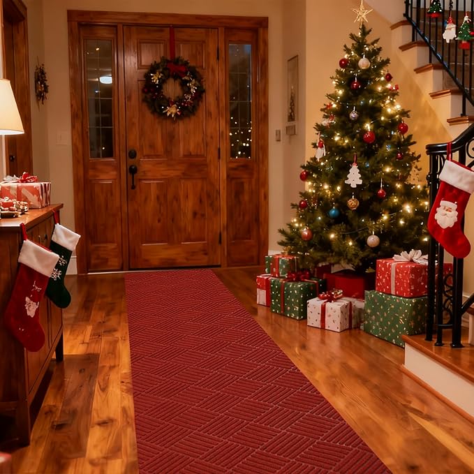 jxgzyy Red Carpet Runner for Party, Non-Slip Red Runner Rug for Hallway & by jxgzyy