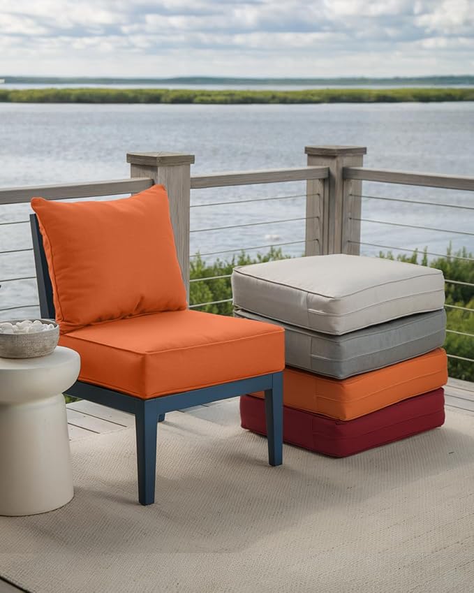 Luxury 24x24x6 Inch Outdoor Chair Cushions Set of 4 - Image 6