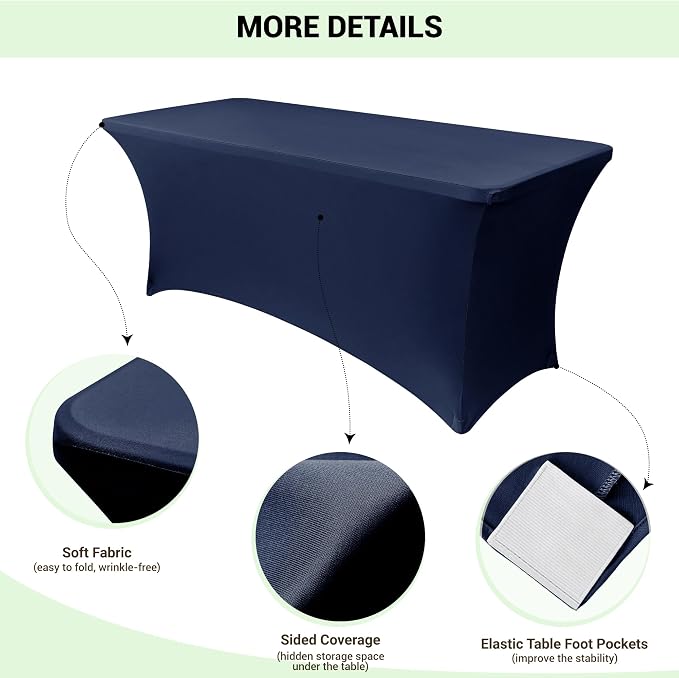 Obstal 6ft Stretch Spandex Table Cover - Image 3