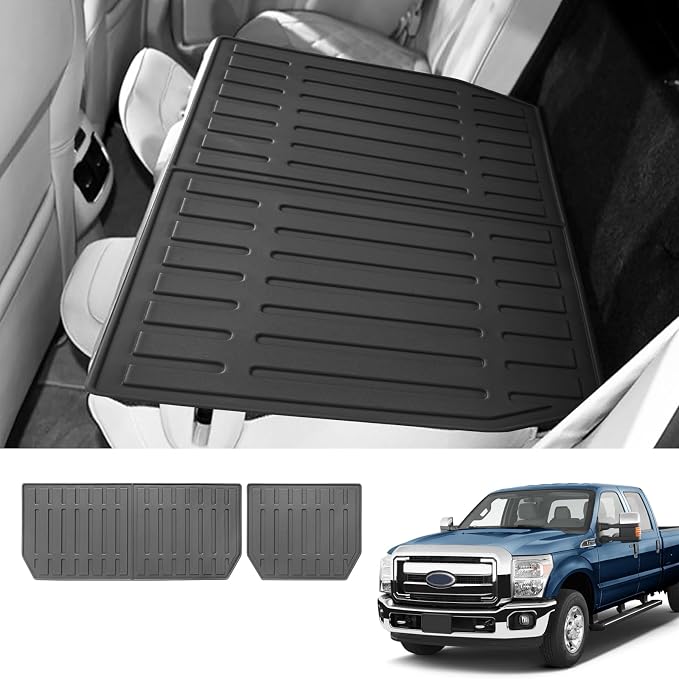 Custom for 2012-2016 Ford F-250 Crew Cab Rear Seat Backrest Mats All Weather - Image 2