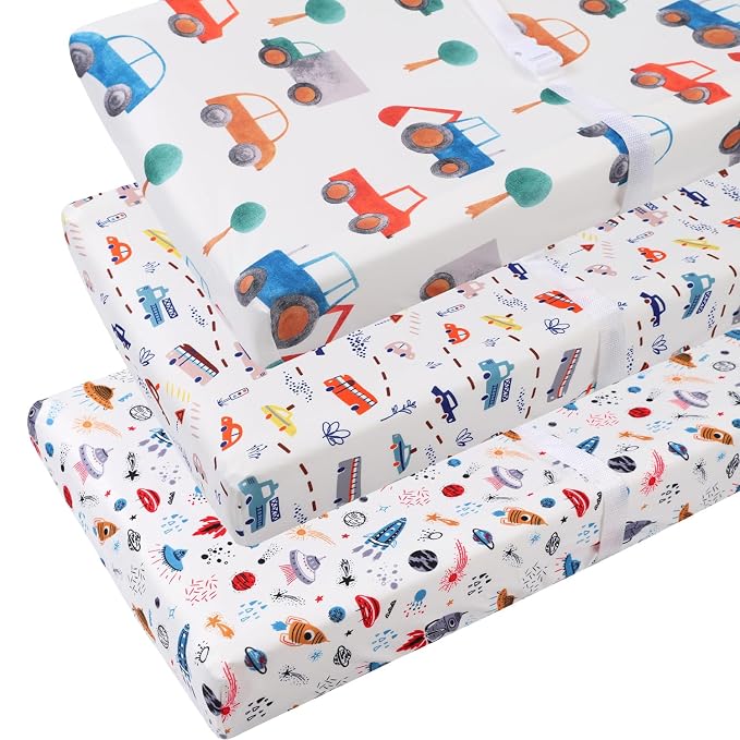 Changing Pad Cover Set 3 Pack Jersey Knit Ultra Soft by Tontukatu