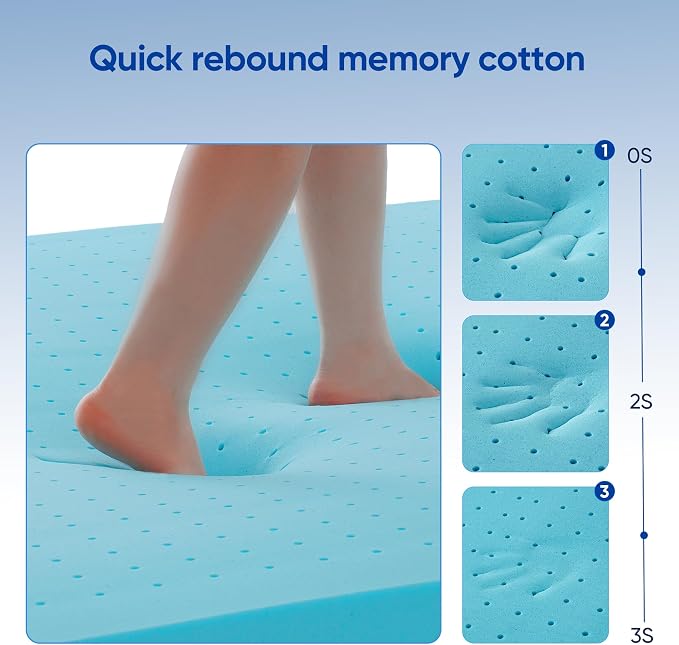 3 Inch Twin Size Gel Memory Foam Mattress Topper - Image 8