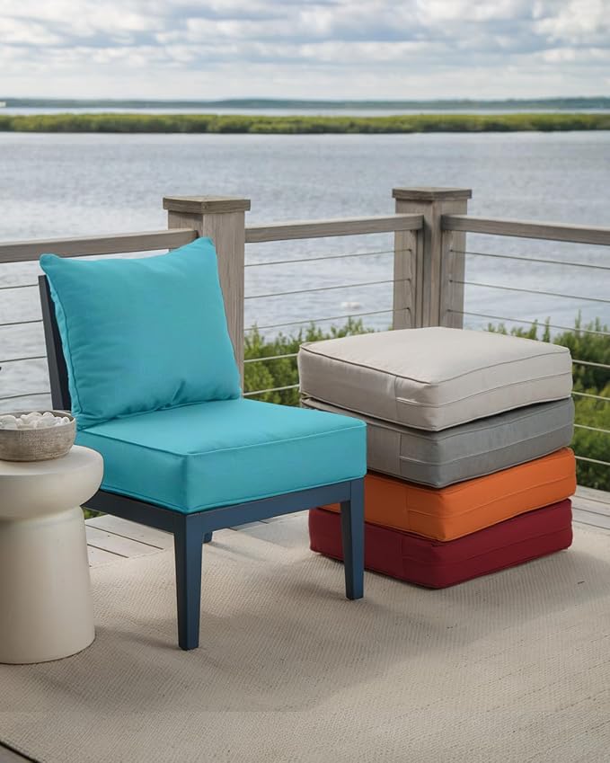 Luxury 24x24x6 Inch Outdoor Chair Cushions Set of 4 - Image 6