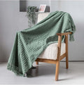 Folkulture Christmas Throw Blanket | Boho Chunky Knit Blanket by FOLKULTURE