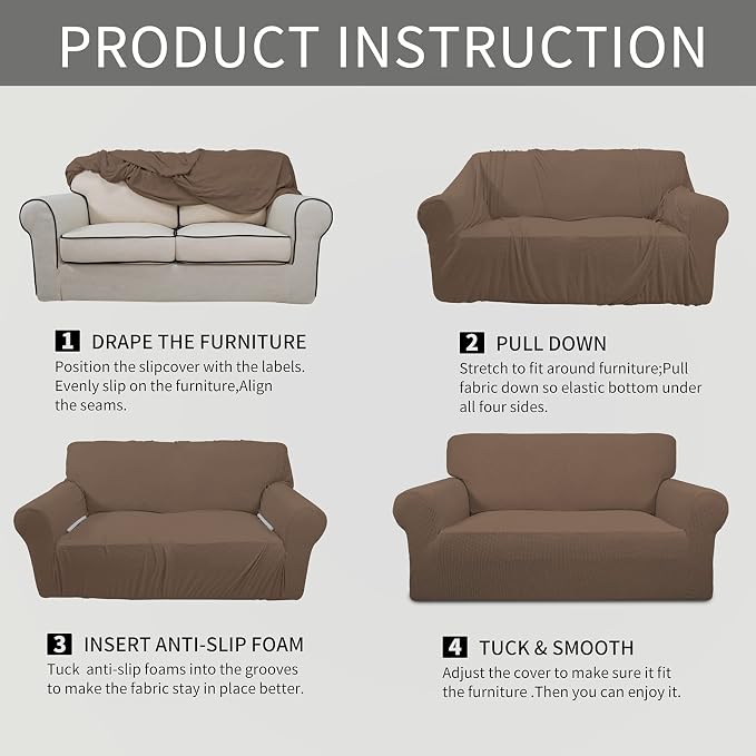 Easy-Going Stretch Oversized Chair Sofa Slipcover 1-Piece Couch Sofa Cover - Image 6
