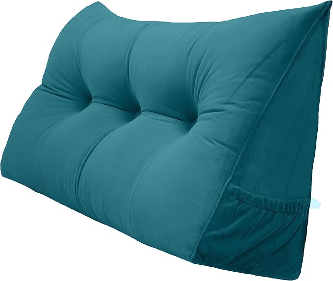 Triangular Reading Bed Rest Pillow Large Bolster Cushion Headboard Backrest by PEACHWELL
