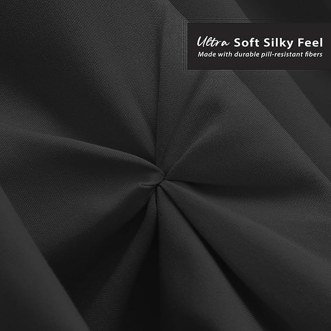 Nestl Black Bed Skirt Full Size, Pinch Pleat Full Bed Skirt, Hotel Quality - Image 5