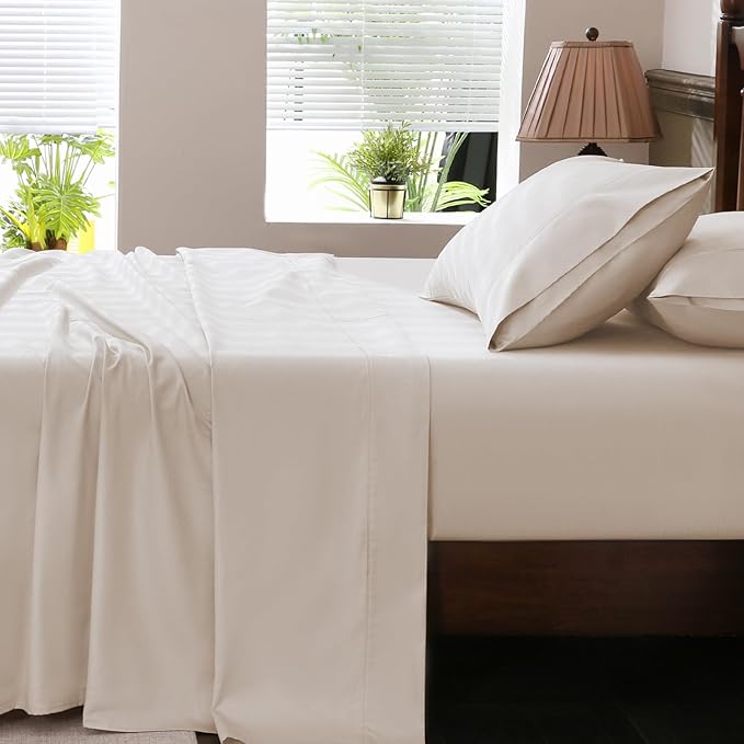 Extra Deep Pocket Queen Sheets 18-24 Inch 100% Egyptian Cotton 1000 Thread by overket