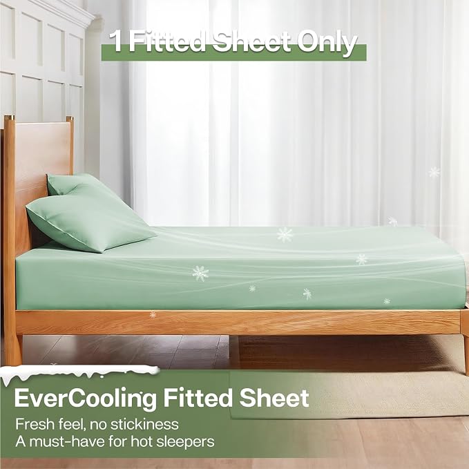 MR&HM Twin XL Fitted Sheet Only, Ultra-Soft Rayon Derived from Bamboo & - Image 3