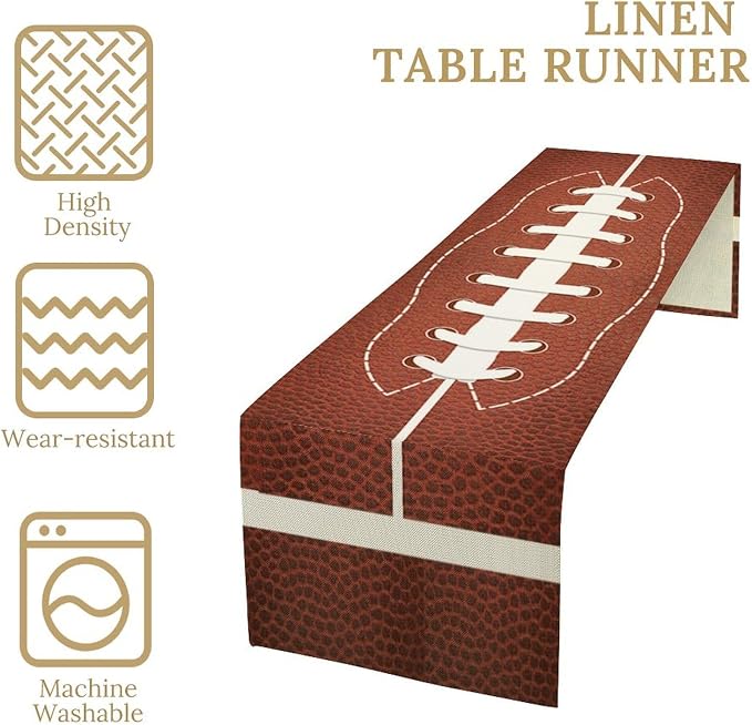 Football Table Runner Sport Game Days Seasonal Table Runner Football Birthday - Image 4