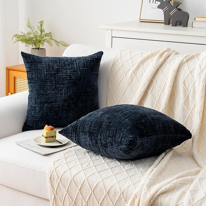 Decorative Throw Pillow Covers 22x22 Inch Set of 2, Soft Solid Farmhouse - Image 6