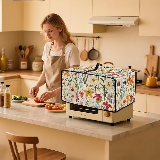 Toaster Oven Cover with Pockets, Washable Smart Oven Dust Cover Protective - Image 3