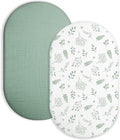 Bassinet Sheet for Baby Boy and Girl 2 Pack, Fitted Sheets for Rectangle by Meowcards