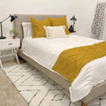 Bed Runner Set - 100% Pure Cotton 800 Thread Count - Luxury 1 Pinch Pleated Bed by Unknown