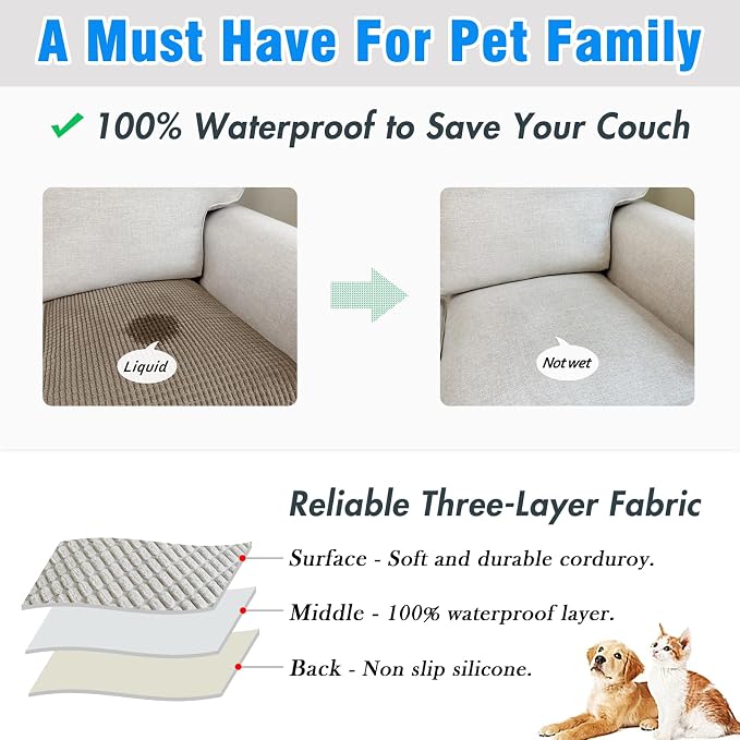 Couch Arm Covers, Sofa Arm Covers, Waterproof Armrest Cover - Image 3