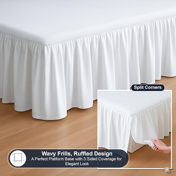 Cottington Lane Ruffled Bed Skirt Twin Size - Image 7