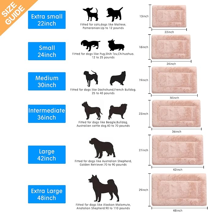 Dog Beds Crate Pad for Large Dogs Ultra Soft Dog Crate Bed Washable & Anti-Slip - Image 2