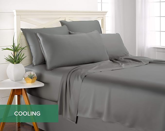 Pure Bamboo Twin Sheets, Genuine 100% Organic Viscose Derived from Bamboo Bed - Image 5