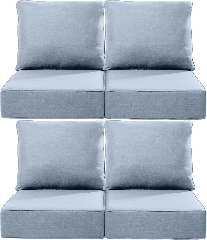 Luxury 24x24x6 Inch Outdoor Chair Cushions Set of 4 by ACTREST