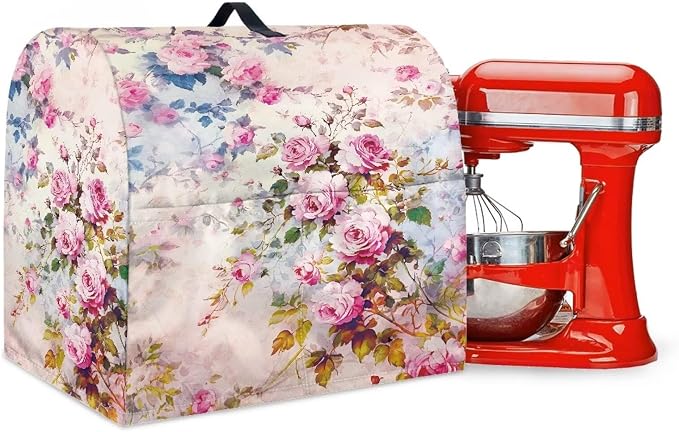 Retro Rose Print Mixer Covers Kitchen Small Appliance Dust Cover Compatible by Unknown