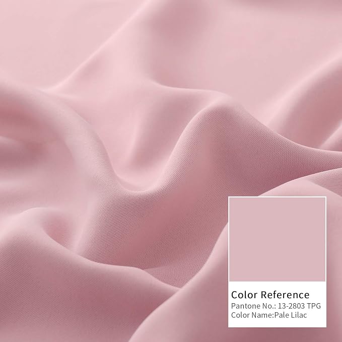 BGment Baby Pink Room Darkening Curtains - Image 2