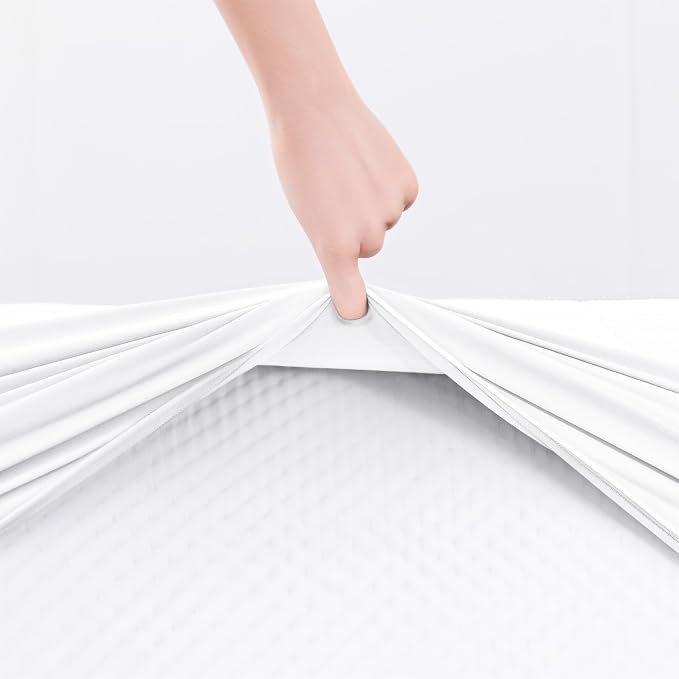 Hearth & Harbor 2 Pack Twin XL Size Quilted Fitted Mattress Pad Cover, 100% - Image 8