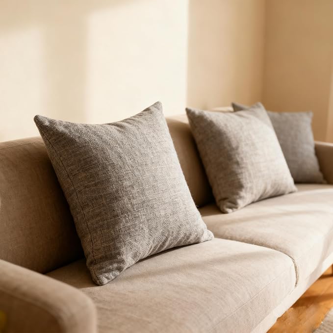 Throw Couch Pillow with Insert 18x18 Inches Set of 2 Square, Cute Modern Home - Image 4