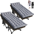 ABORON Camping Cot for Adult 28" Extra Wide, 2PK Heavy-Duty 1200D Oxford Cot by ABORON
