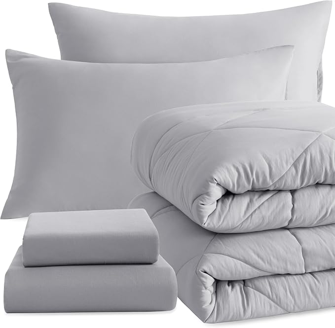 NTBAY Twin Comforter Set with Sheets, 5 Pieces Soft and Breathable Twin Bedding by NTBAY