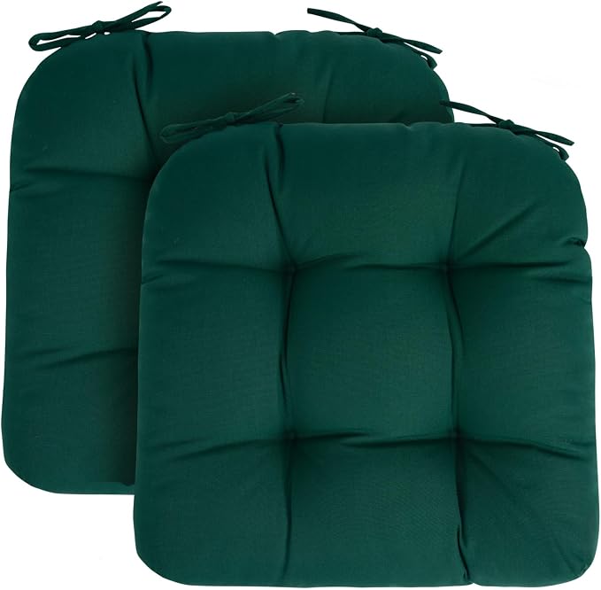Outdoor Chair Cushions 19 x19 Inch, Water Resistant Tufted Seat Cushions 19" - Image 2