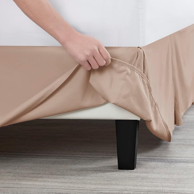 Nestl Taupe Bed Skirt Cal King Size - Image 5
